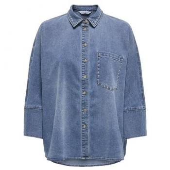 ONLY Denimhemd Grace 15338585 Blau Loose Fit