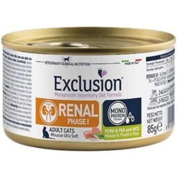 Cibo Monoproteico Gatto Fase 1 Renale Maiale Piselli Rice 85g