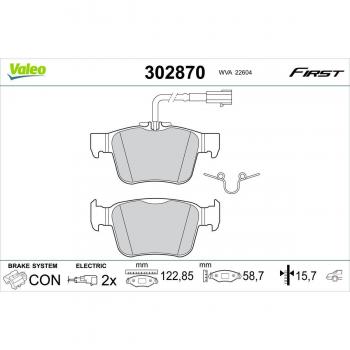 Valeo 302870 – Pastilha de Freio Premium