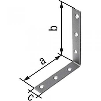 Gah Équerre L.75×75 mm B.16 mm S.2 mm Trou‑D.55 mm – 25 pièces