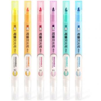 Stylo fluorescent effaçable à double tête