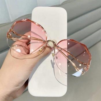 Curved Metal Frame Fishing Sunglasses
