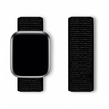 Fascia sport Loop in nylon nero per Apple Watch 38–41 mm