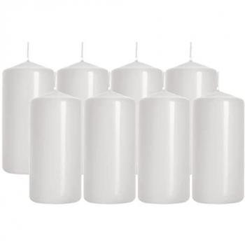 Bougies pilier blanches