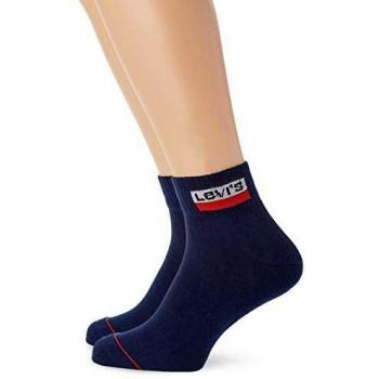 Levi's Chaussettes Homme Mid Cut, Lot de 2, Bleu