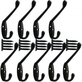 Ganchos Montados en Pared 9‑Pack Retro con Tornillos