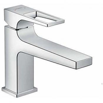 Mitigeur lavabo Hansgrohe Metropol 100 poignée étrier bonde Push-Open rose