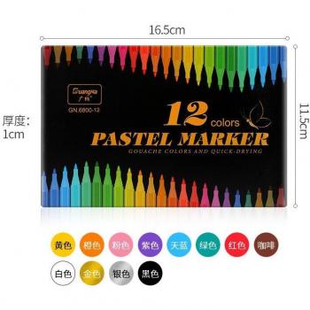 Vielseitiges Acryl-Marker-Set – 36 Pastellfarben für Leinwand, Keramik und Metall