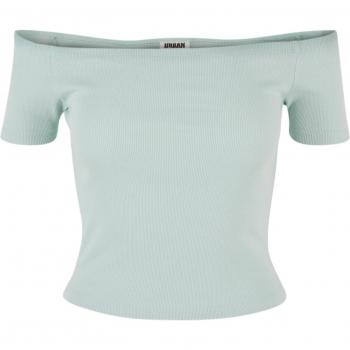 Urban Classics Off-Shoulder T-Shirt Damen – Mint, Nachhaltig hergestellt