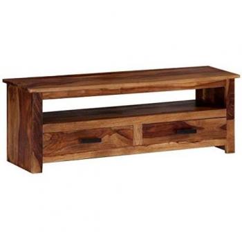 Elegant Wood TV Stand 118x30x40 cm Solid Construction