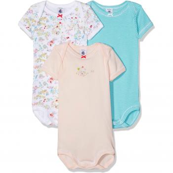 Petit Bateau Lot de 3 Bodies 23826, Body para Bebé-Niños, Multicolor