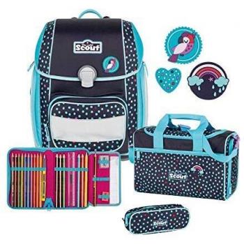 Scout Genius Schulranzen Set 4 Tlg. Tropical – 26 cm × 36 cm