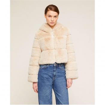 Cazadora bomber de mujer con capucha de pelo
