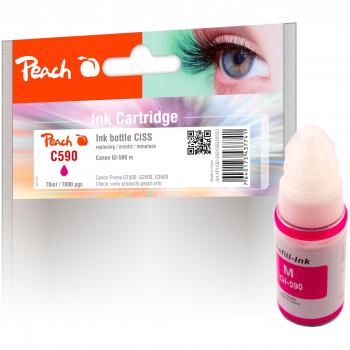 Peach Inktreservoir Magenta Compatibel met Canon GI-590M, 1605C001
