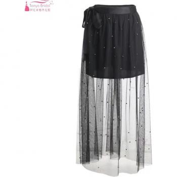 3 Yards Allover Pearl Tulle Lace Fabric