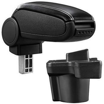 ReposaBrazos Protec Mazda 2 DJ 2014+ – Tapizado Negro Polipiel y Detalles Cromados