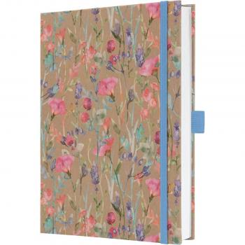 Cahier Jolie Pure Fleurs Sauvages A5 Ligné Élastique