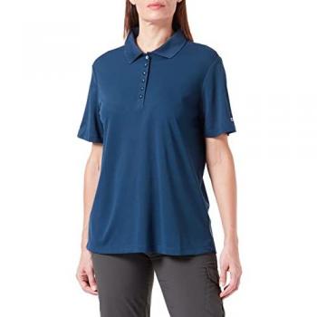 Vêtement polo manches courtes couleur bleu gentiane, femme – XS