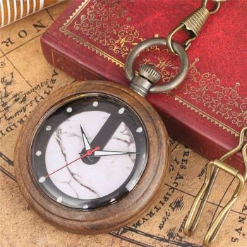 Reloj de bolsillo de madera para hombre con esfera de Warcraft