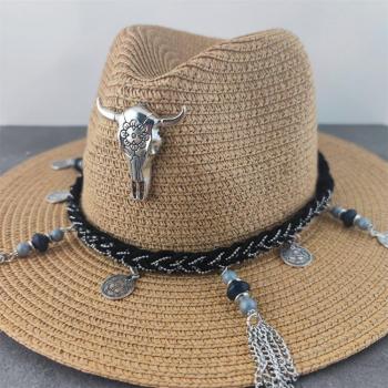 Sombrero Sol de Lujo en Paja Blanca