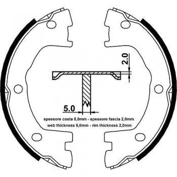 Metelli Bremsbackensatz für Hinterachse 53-0077
