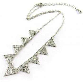 Silbernes Dreieck-Collier 'Cléopatra'