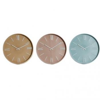 Orologio Da Parete 30x4x30cm Esprit Azzurro Rosa