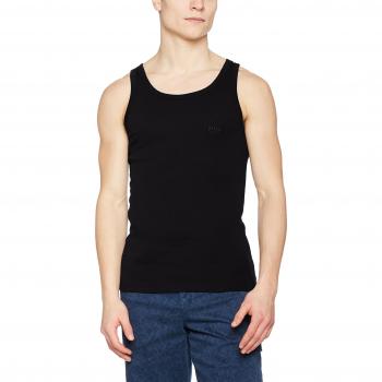 Original BOSS Herren Tank Top Schwarz Baumwolle L