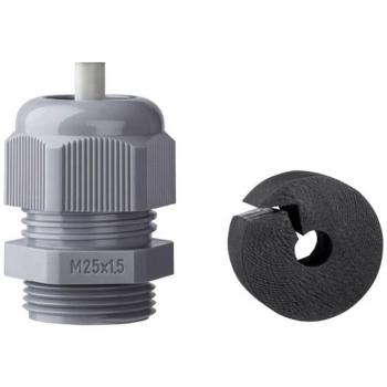 Pressacavo filettato M25 Grigio-Argento 1 pz