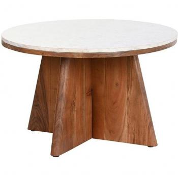 Center Table by DKD: Marble & Acacia Design