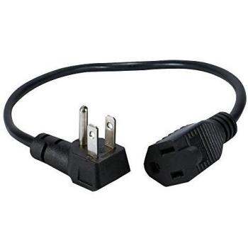 QVS 16 3-Prong OutletSaver Power Adapter with 90 Flat Plug