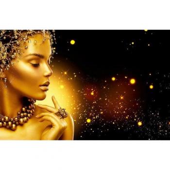 Schmück Gold Woman – Design Tapete