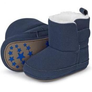 Bottes enfant en nubuck bleu marine
