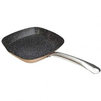 Grill Coc Plancha 28x28cm Rayas C/M Profesional Cobre Alum.F