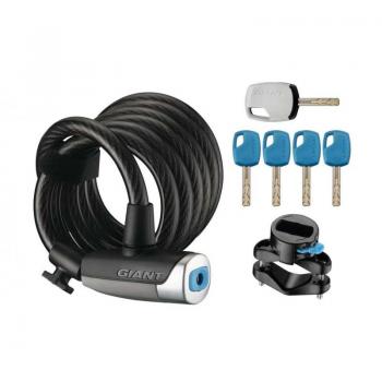 Giant Surelock Flex Key Coil Cable Lock, 12mm