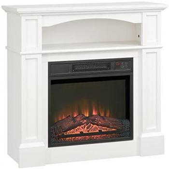 Cheminée électrique classique chic XL 1800 W avec effet flammes LED, luminosité et température réglables, télécommande incluse