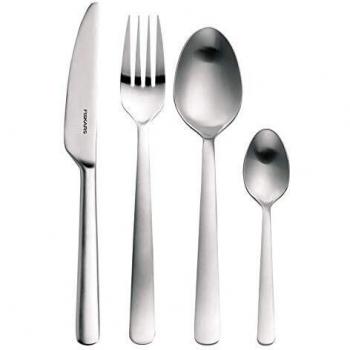 Fiskars Besteck-Set, 24-teilig, Qualitätsstahl, Silber/Matt