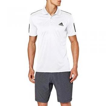 Adidas Club 3STR Polo Chemise Homme, Blanc Noir, FR (Taille Fabricant : XS)