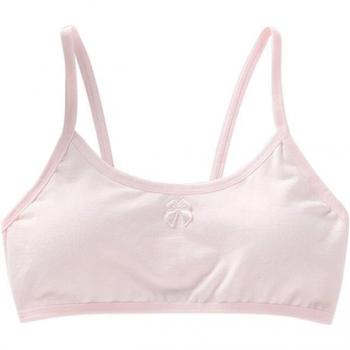 Sujetador de entrenamiento infantil, ropa interior confortable y estética, tirantes de algodón rosa, top corto para niñas entre 8 y 16 años