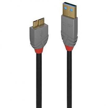 Lindy 3m USB 3.2 Type A to Micro-B Cable Anthra Line
