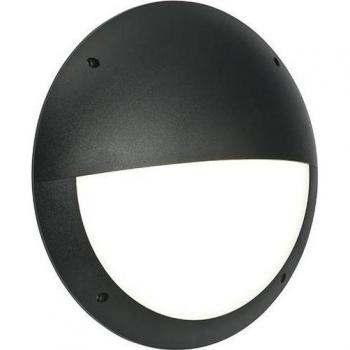 Seran 1 Light Outdoor Wall Light Matt Black Textured Opal IP65 E27