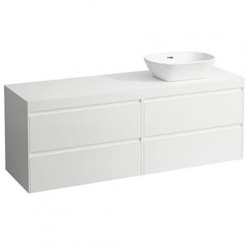 Piano Lavabo Lano in Bianco Opacato con Mobili Inferiori – Laufen