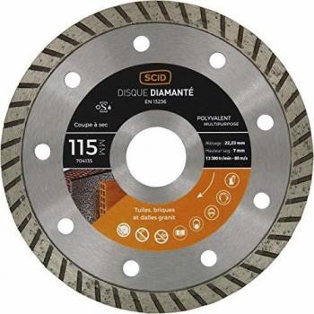 Disque crénelé diamanté 230 mm pour découpe