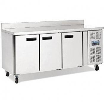 Réfrigérateur positif 3 portes inox 417 L avec dosseret
