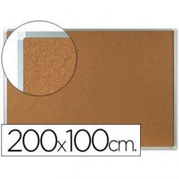 Pizarra Corcho Q-Connect Marco de Aluminio 200X100 cm Extra Corcho 5 mm