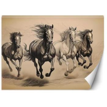 Décoration murale chevaux vintage 450x315 cm
