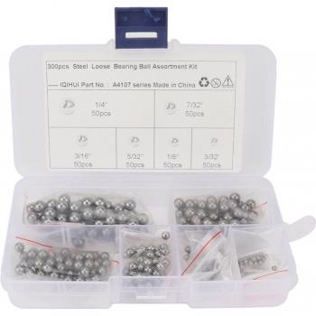 Billes de roulement de précision, assortiment 300, tailles 2/32 à 1/4