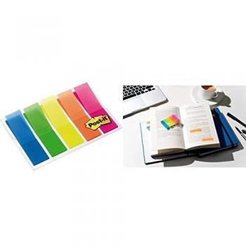 Post-it Haftmarker Index, 11,9 x 43,2 mm, 5-farbig, Sie erhalten 1 Packung, Packungsinhalt: 5 Stück