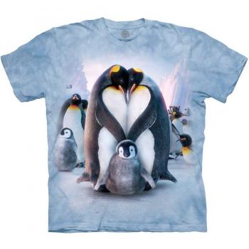 Blaue Mountain-Unisex-Adult T-Shirt – Pinguin Herz Grafik, 5XL