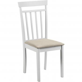 Julian Bowen Coast Dining Chairs Set of 2, Solid Malaysian Hardwood, White